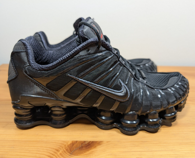 Nike Shox TL Men's Size 8 Metallic Hematite Triple Black Shoes