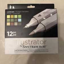 Spectrum Noir Illustrator Alcohol Dual Nib Marker Pens Pack Of 12 - Landscape