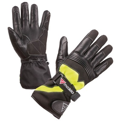 Modeka FREEZE EVO KIDS Kinder Motorradhandschuhe Leder/Textil - schwarz neon gel