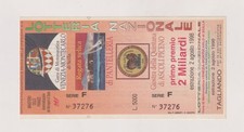 Biglietto Lotteria Gara Motonautica Venezia Montecarlo -  1998  - con tagliando