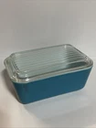 Vintage Pyrex 0502 1 1/2 quart blue refrigerator dish With Lid