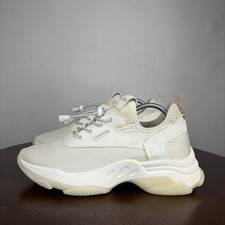 Steve Madden Myles Shoes Women's 9.5M White Platform Chunky Toggle Lace Sneaker