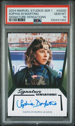 2024 UD MARVEL STUDIOS SIGNATURE SENSATIONS SOPHIA DI MARTINO SYLVIE AUTO PSA 10
