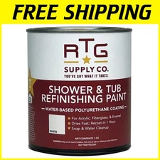 Satin White Shower & Tub Refinish Paint - Water Resistant