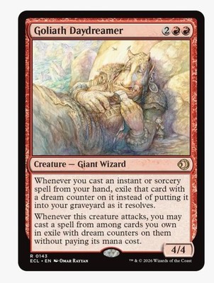 Goliath Daydreamer | MTG ECL | Red Giant Wizard Commander EDH Rare | NEW NM