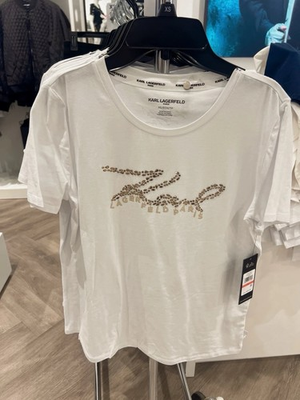 #ad Karl Lagerfeld Women#x27;s Short Sleeve T Shirt Size Small $19.00