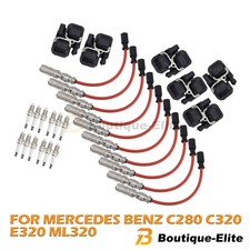 Uf359 Ignition Coil Spark Plug Wire Kit For Mercedes Benz C280 C320 E320 Ml320