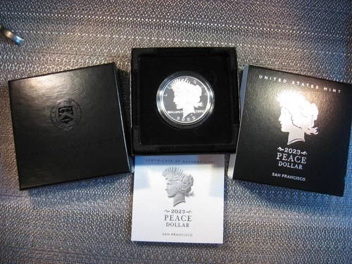 2023 $1 SILVER PEACE DOLLAR PROOF WITH OGP MINTAGE 400,000