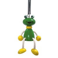 "Hess 14700 Schwingfigur \"Frosch\" Mit Feder Holz Erzgebirge Neu!#"