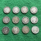 Barber Dime Lot of 12 - 90% Silver - Worth a look! 👀