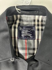Vintage Burberry Car Coat Black Size 48 M Men Mantel Burberrys Trenchcoat