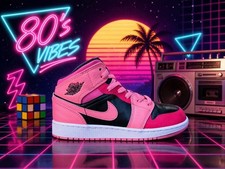 Nike Air Jordan 1 Mid GS 5.5Y Pink Coral Chalk Pinksicle Black 554725-662