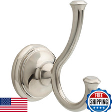 Delta Cassidy Stainless Steel Double Towel Hooks Wall Mounted Bathroom Robe Hook