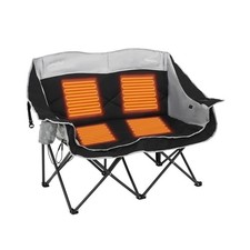 Heated Double Camping Loveseat Chair - 3 Heat Levels