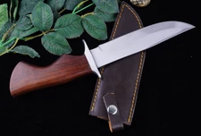 Custom Handmade Carbon Steel Full Tang Skinner Hunting Knifes With Sheath USA