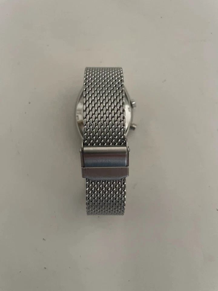 OMEGA Geneve Chronostop 145.009 Manual Wind Black Dial Mesh Bracelet - Image 3 of 4