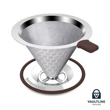 Pour Over Coffee Maker Stainless Steel Filter Reusable 1-2 Cup Dripper