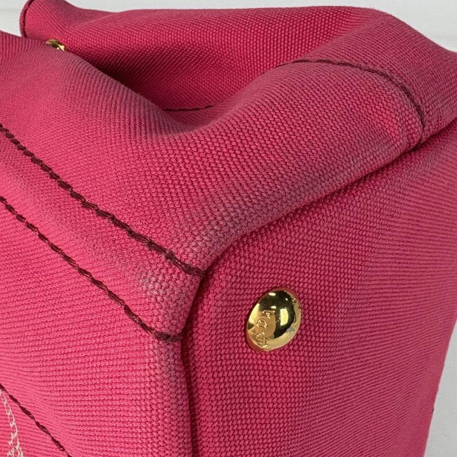 PRADA Canapa 2-Way Tote Shoulder Bag Handbag Canvas Pink 1BG439 #BS1847 thumbnail 3