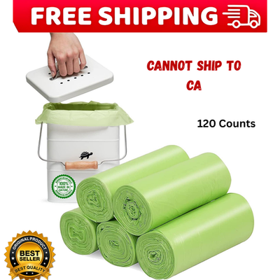 #ad 120 Counts Mini Garbage Bags 1.2 Gallon Small Compostable Trash Bags Sm $9.99