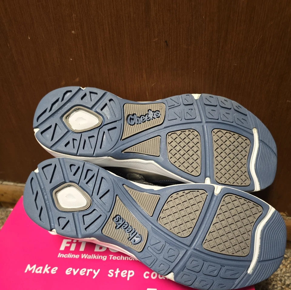 Toni Little Cheek Fit Workout Mary Jane Tennis Shoes Blue Gray  - Image 4 of 4