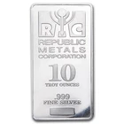 10 oz Silver Bar - Republic Metals Corp. (RMC)