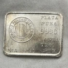 VINTAGE Banco Minero Del Peru 1 Onza Troy oz .999 Pure Silver Bar