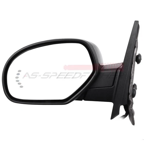 Power Heated Black Signal Memory Puddle Arrow Lamp For 07-13 GMC Chevy LH Mirror