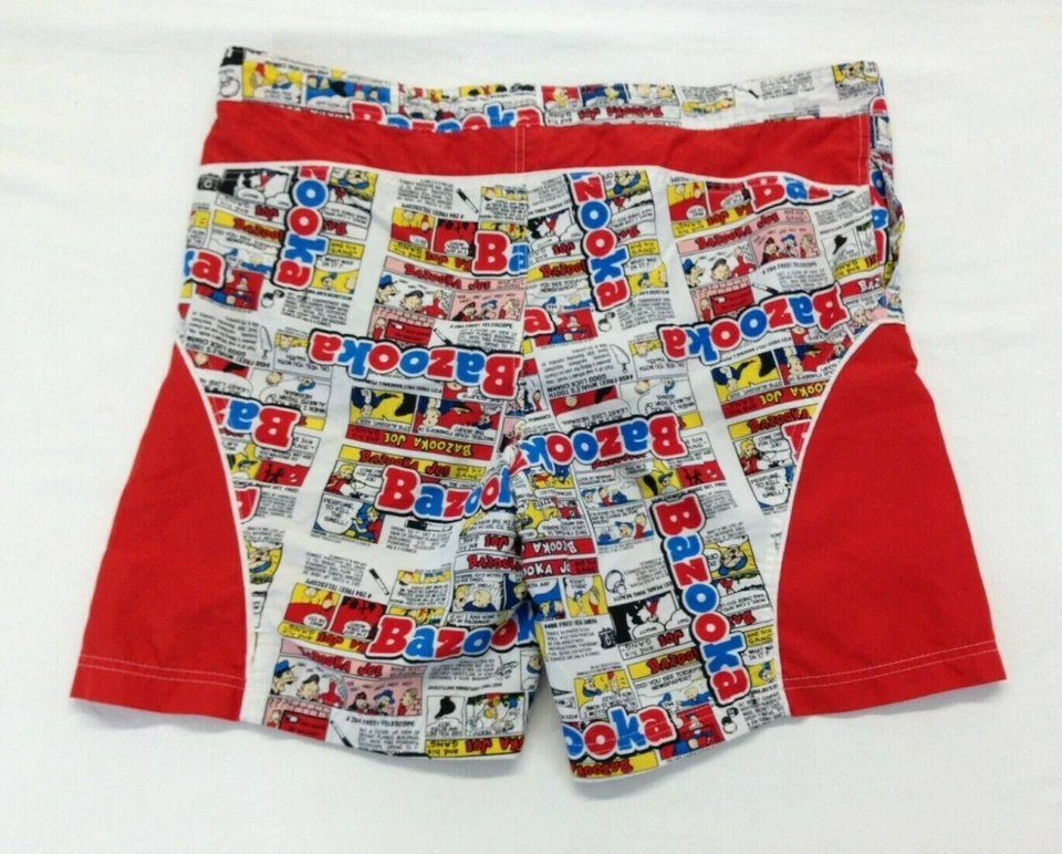 Bazooka Comic Book Print Swim Shorts Men's Size Medium Swim Trunks Foto 2 de 4