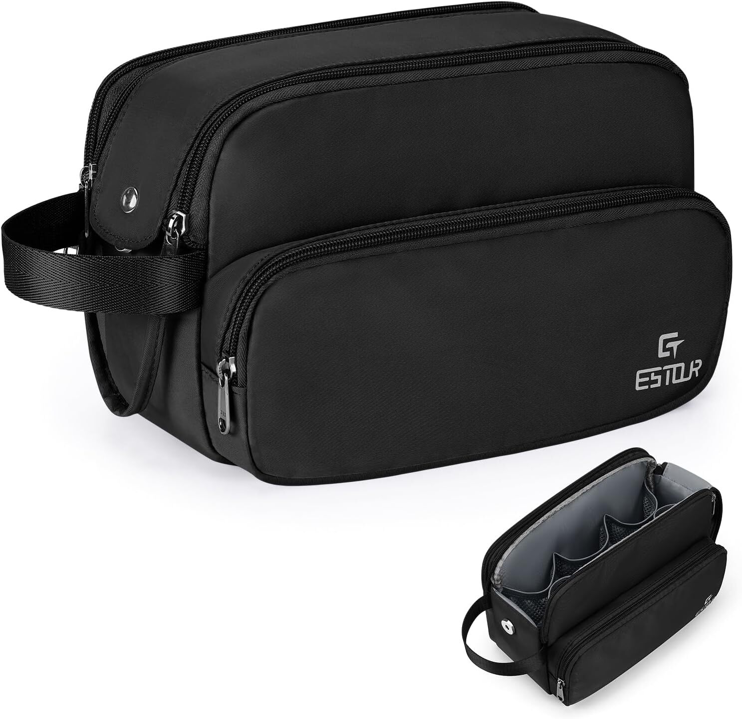 Toiletry Bag for Men, Travel 1.Classic Black(Polyster)-image