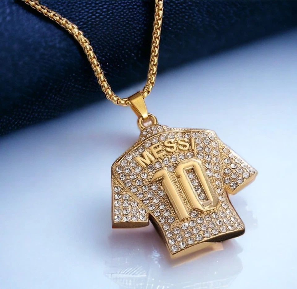 COLLAR MESSI ORO - BRILLO CON CABRA LM 10 + ACCESORIOS EXTRA EN NOSOTROS Foto 2 de 4