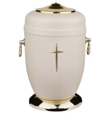 Beautifu Metal Cremation Urn for Ashes with Gold Rose Funeral Urn for Adult