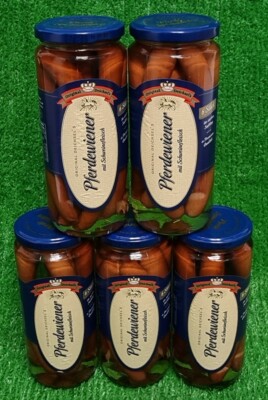 27,60 /kg) 5x DEICHSEL`S Pferde Wiener Würstchen Pferdewürstchen 6St Versand 0 