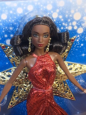 2017 christmas dress Barbie Holiday Barbie Doll African American Collectors Edition ModelID: 72