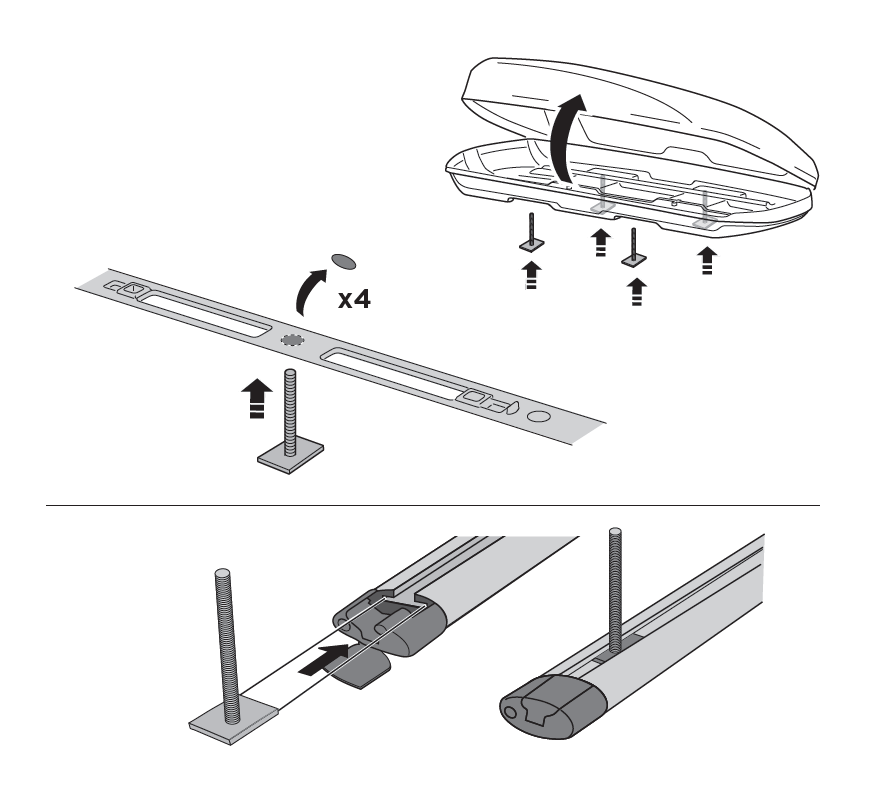 Lockes-22 Kit de Blocage de Charge Arrimage 2x1mtr Rail