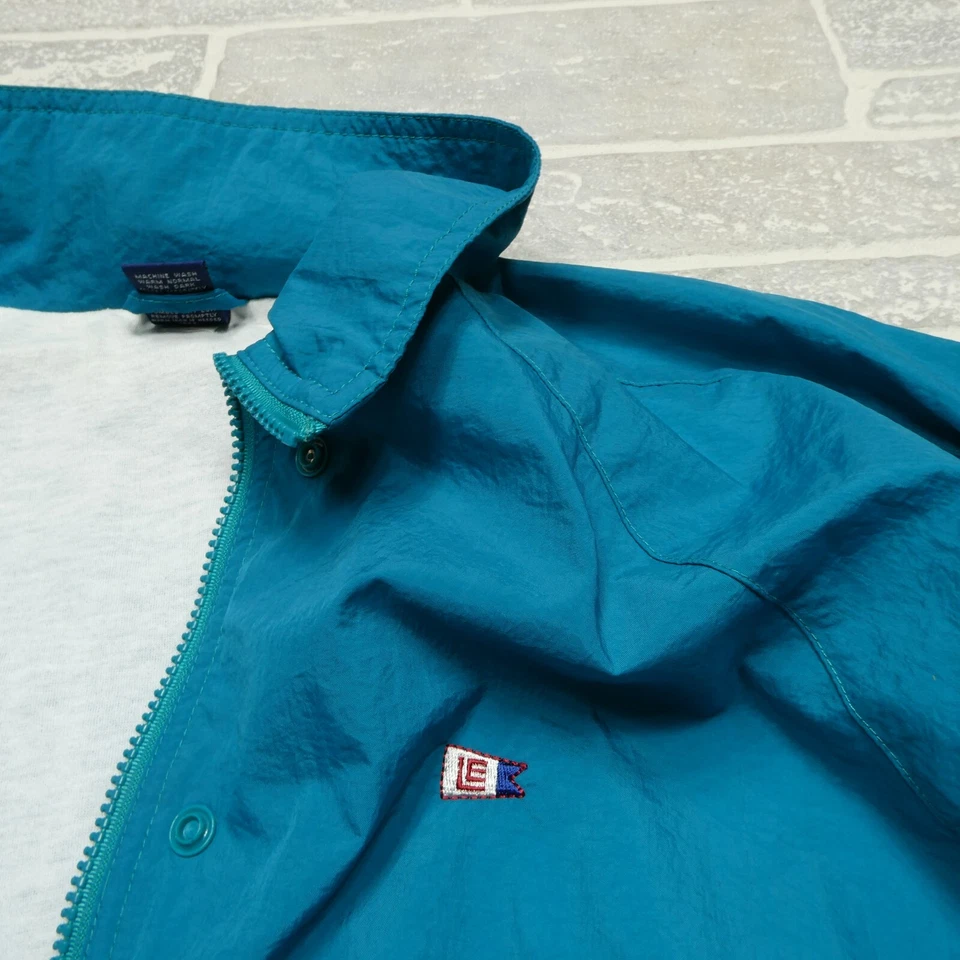 Chaqueta cortavientos Lands End vintage para mujer grande (14-16) azul verdoso cremallera completa Foto 2 de 4