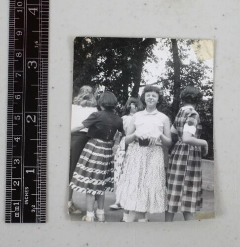 Vintage Found Photo Print Teenage Girls Clump Bobby Sox Abstract 1940s eBay