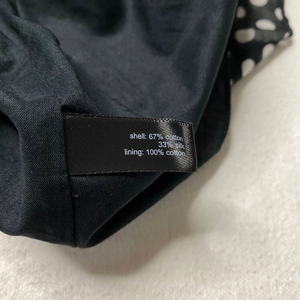 Vestido halter para mujer The Limited talla 0 negro blanco lunares hasta la rodilla  Foto 4 de 4