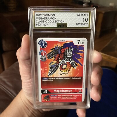 graded digimon cards Digimon Card - Megadramon EX1-007 C Classic Collection Graded 10 AGS Grading