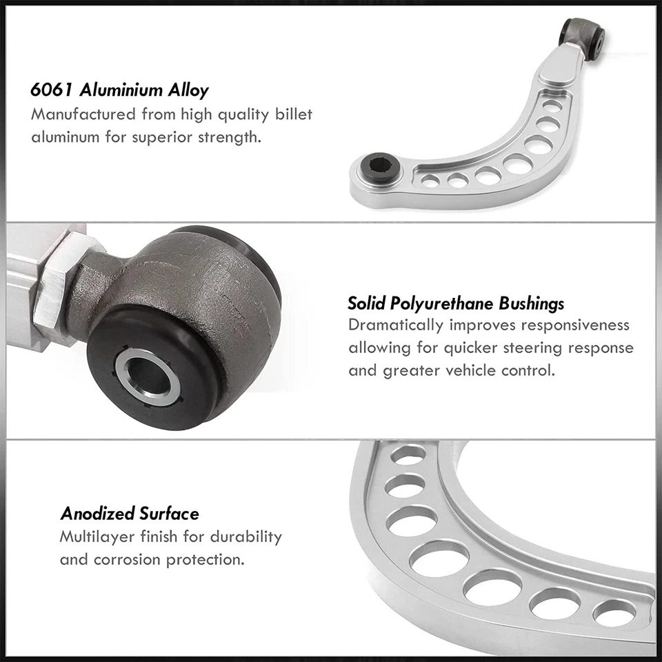 Kit de brazos de control de inclinación superior traseros ajustables de 2 piezas aptos para Honda Civic 2006-2011 Foto 3 de 4