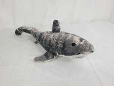 16" Gray Plush Shark Realistic Stuffed Animal Toy