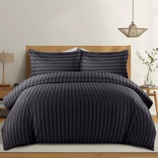 Reversible Duvet Cover 4 Piece Bedding Set Fitted Sheet & pillowcases All Sizes