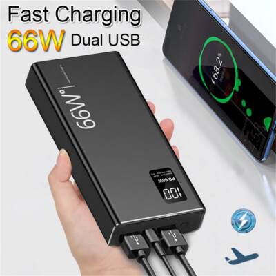 66W Power Bank 40000mAh Fast Charging Portable Phone Charger USB-C Quick Charge