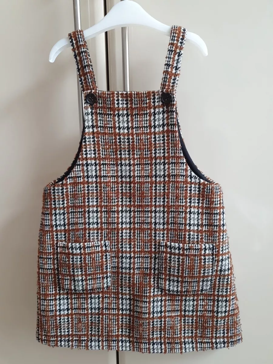 Girls checked pinafore 2025