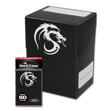 BCW Black Plastic Deck Case - Holds 80 Collectible Gaming Cards per box