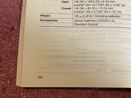1990's SHARP ORGANIZER MANUAL ZQ-2000, ZQ-2200, ZQ-2400 - Picture 6 of 9