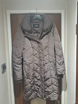 Wallis Women's Grey Puffer Coat – UK Size Small – Winter Jacket