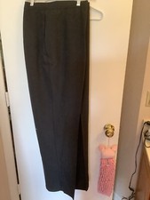 Levis Bend Over Womens Pants 36W Black Pull On Waist Flat Front 100 Polyester