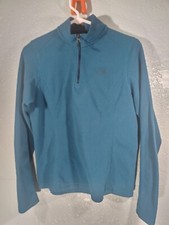 The North Face Lightweight 1/4 Zip Fleece Pullover Long Sleeve Teal Women's M