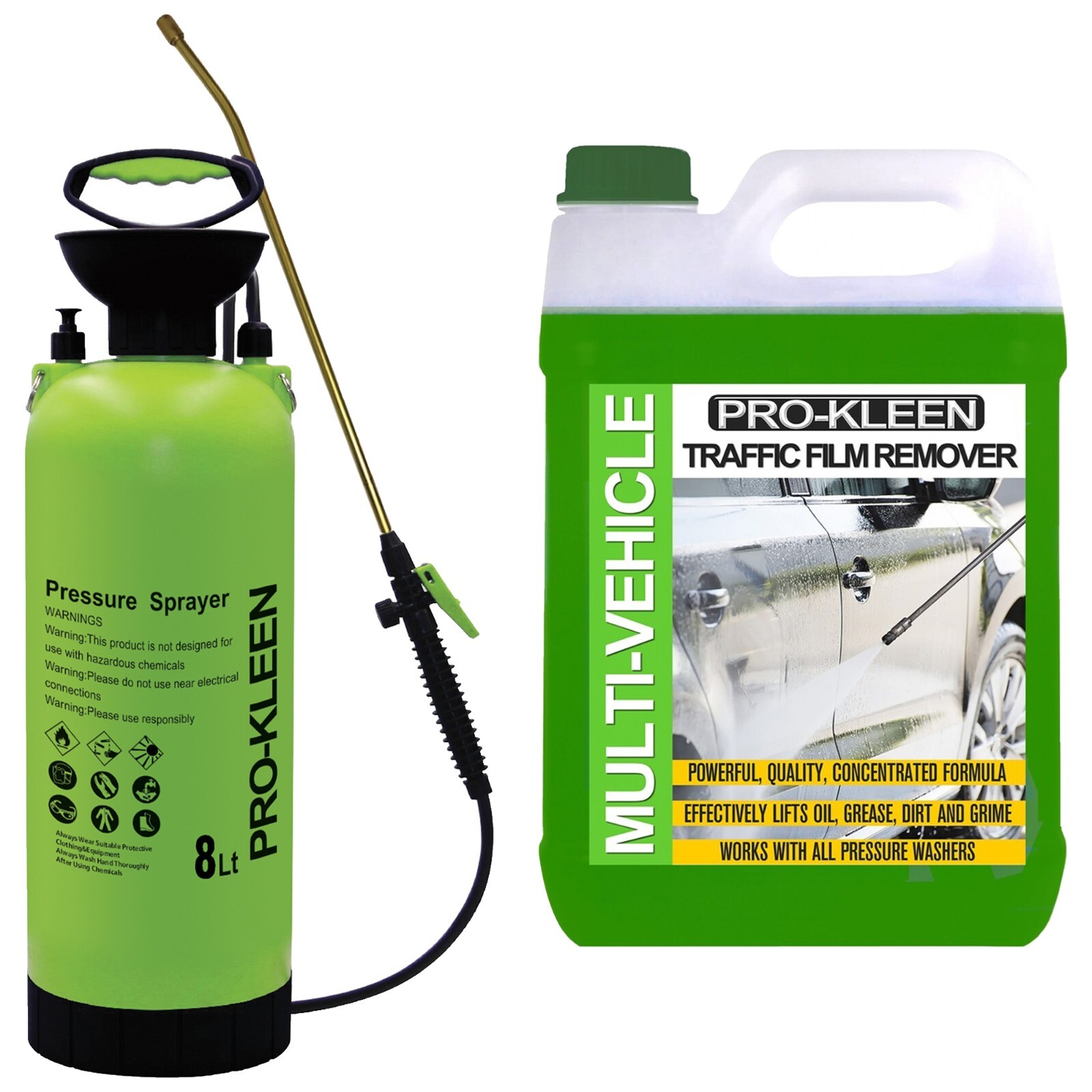ProKleen TFR Car Vehicle Chassis Traffic Film Remover Cleaner & 8L Pump Sprayer