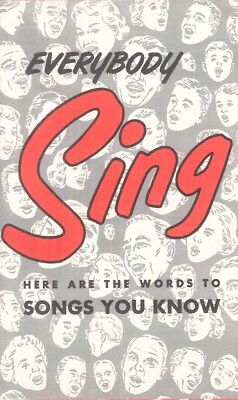 Vintage Everybody Sing Lyric Sheet 1957 Sing Along Baptist Bookstore Kansas City